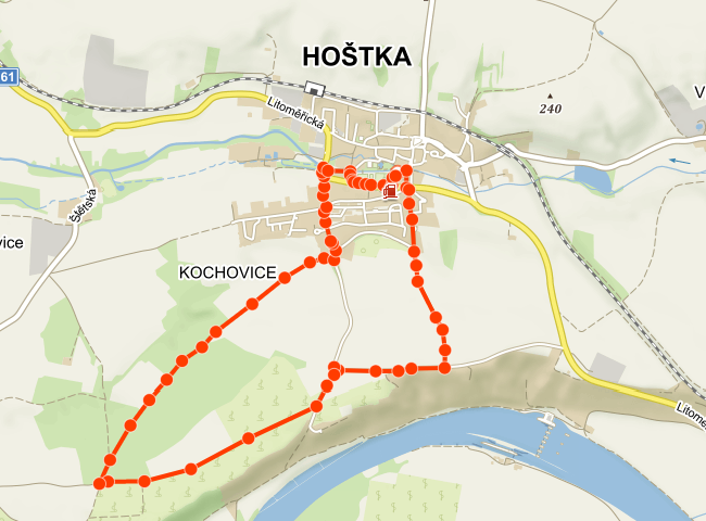 Mapa závodu na 6,2 km